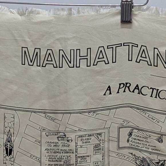 Vintage DKNY silk scarf of Manhattan Theatre District - Picture 6 of 8